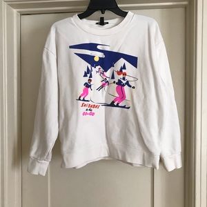 J crew x Virginie Morgand ski babes sweatshirt